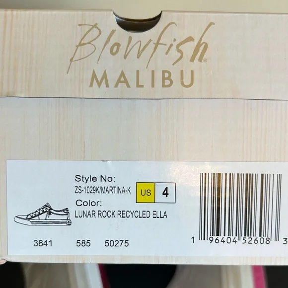 Blowfish Malibu Martina Tennis Shoes Luna Rock Gray Youth Size 4 Big Girls - Picture 4 of 7